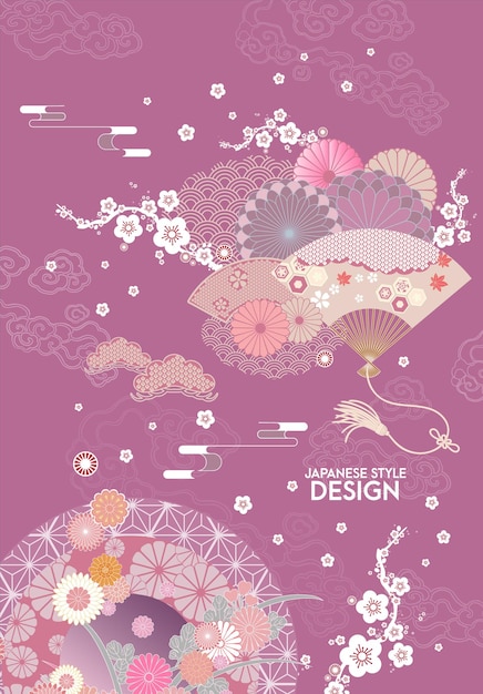 Moderne japansk mønster baggrundsdesign