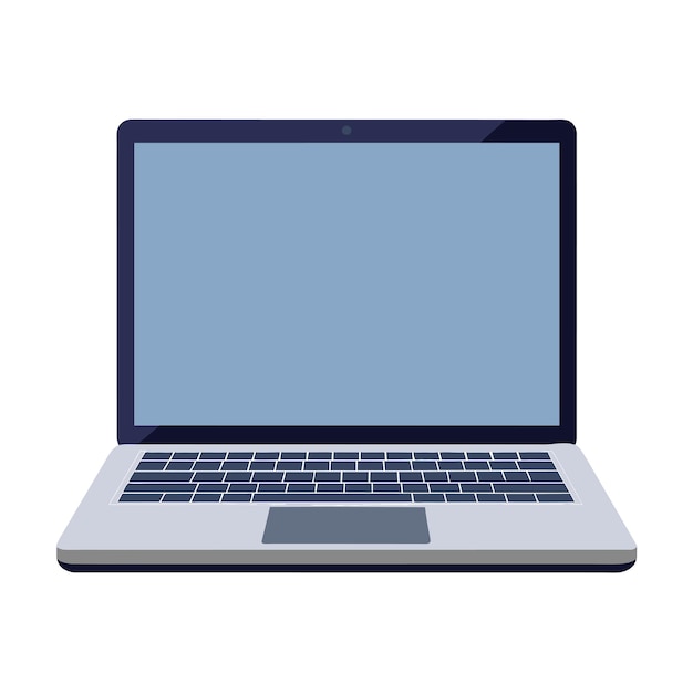 Moderne laptop-mockup med vektorillustration af blank skærm