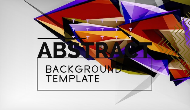 Moderne plakat skabelon med geometrisk 3D-rendering af en trekant baggrund