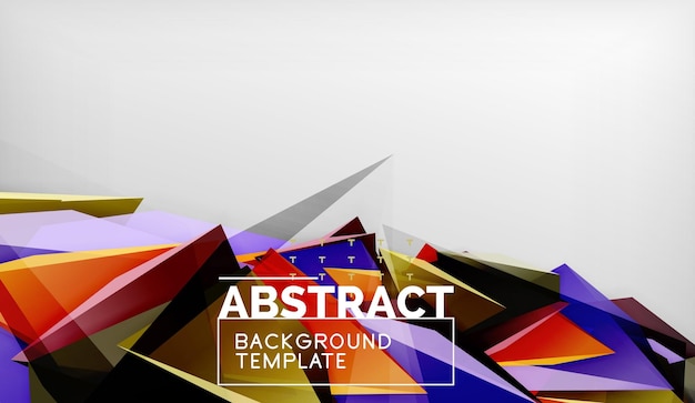 Moderne plakat skabelon med geometrisk 3D-rendering af en trekant baggrund