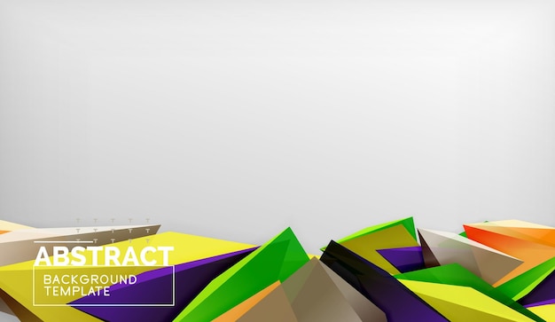 Moderne plakat skabelon med geometrisk 3D-rendering af en trekant baggrund