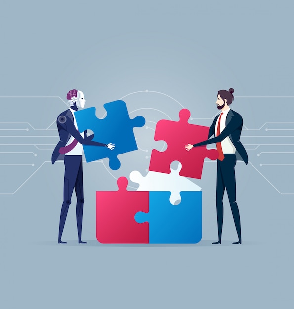 Moderne Robot Co-working