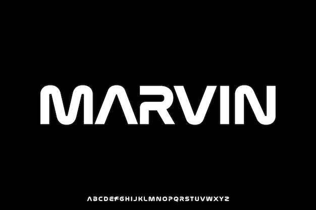 Moderne unik sans serif display skrifttype vektor
