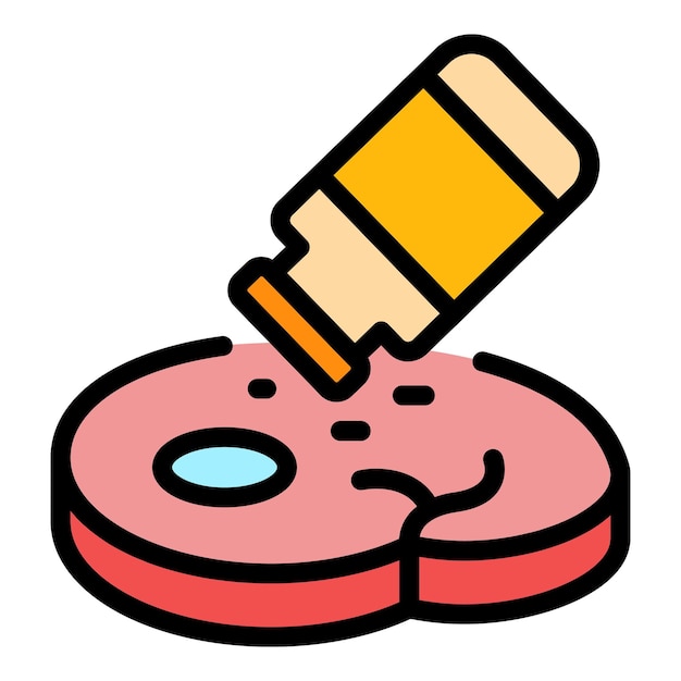 modified meat icon outline modified meat vector icon color flat isolated