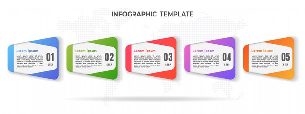 Moern timelline infographic  options or step.