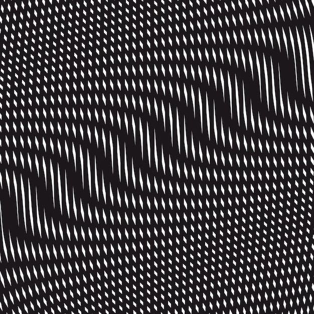 Moire pattern, op art background. Hypnotic backdrop with geometric black lines. Abstract vector tiling.