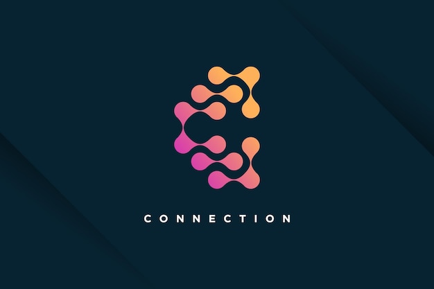 Molecul tech design element vector idea with modern concept