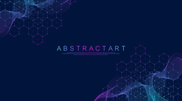 Molecular abstract structure and genetic engineering healthcare and medicine background scientific r...