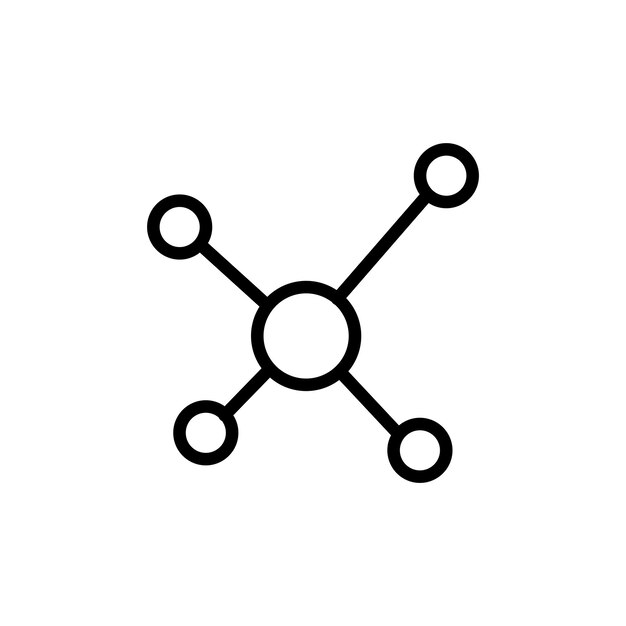 Molecule icon vector logo design template