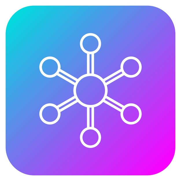 Molecules vector icon Can be used for Research and Science iconset