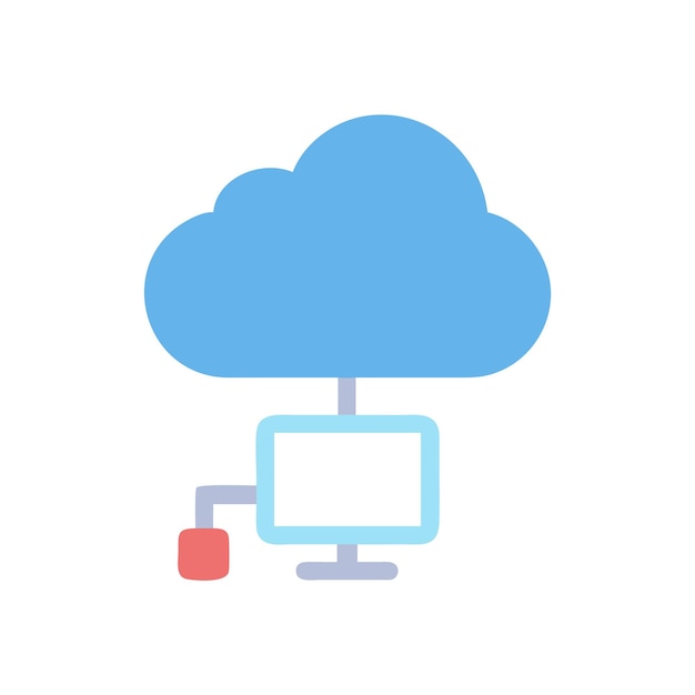 Molnbaserad databehandling vektorillustration