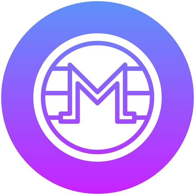 Monero vector icon illustration of Cryptocurrency iconset