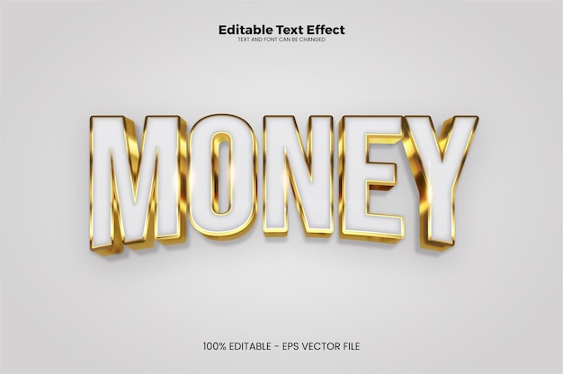 money editable text effect in modern trend style