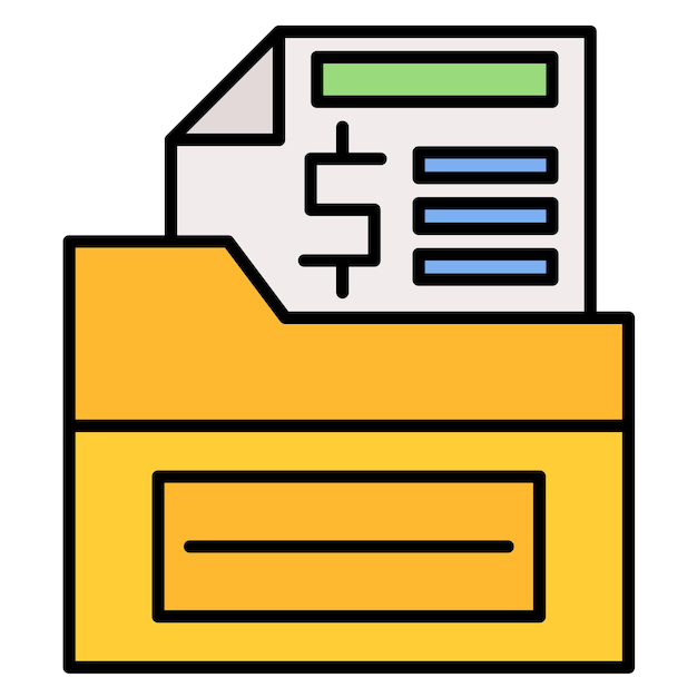 Money Folder Vector Illustration Style