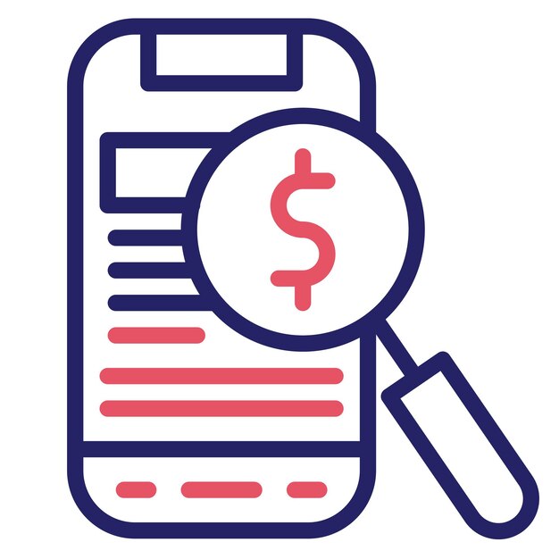 Money Forensics vector icon illustration of Accounting iconset