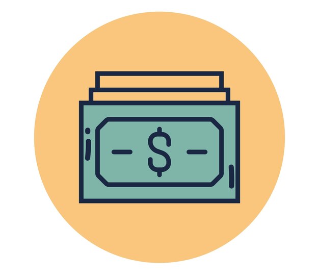 Money pile icon flat simple style isolated concept Vector graphic design illustration element