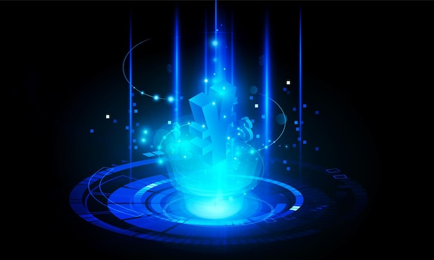 Money transfer and China Yuan Renminbi CNY Hologram of currency symbol and Ranked No1 global currency stock exchange concept innovation background vector design