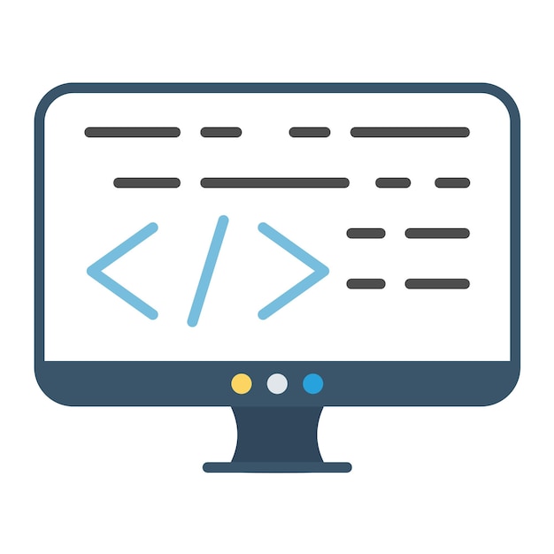 Monitor Flad Illustration
