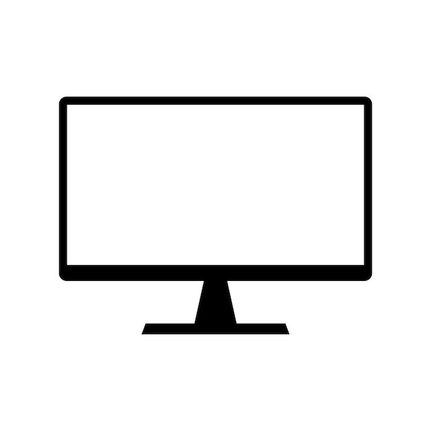 Monitor Icon Vector Simple Design
