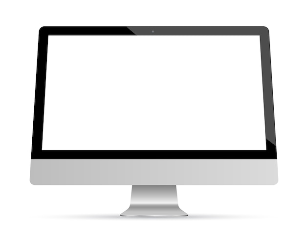 Monitor set mockup vector.