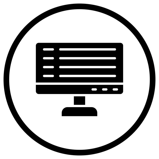 Monitor Vector Icon Design Illustration