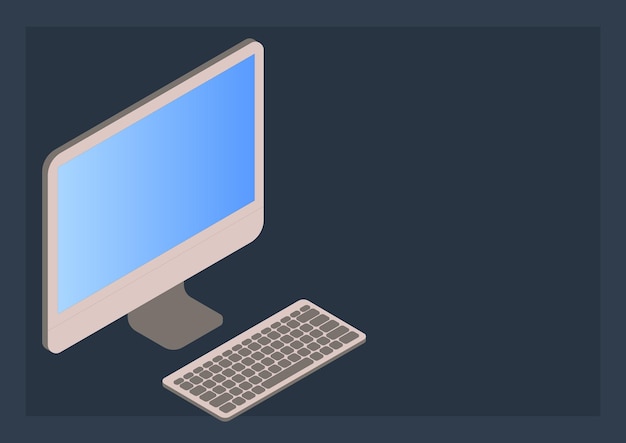 monitor with keyboard symbolizing online connection between colleagues accomplishing project
