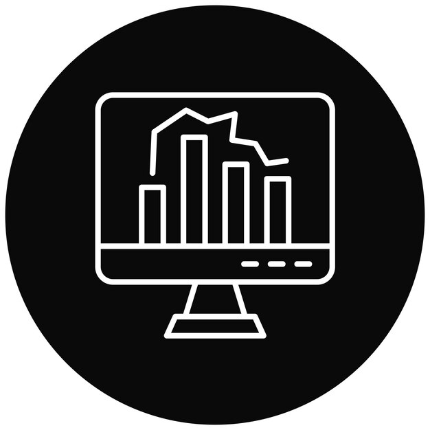 Monitoring Analytics icon vector image Can be used for Online Marketing