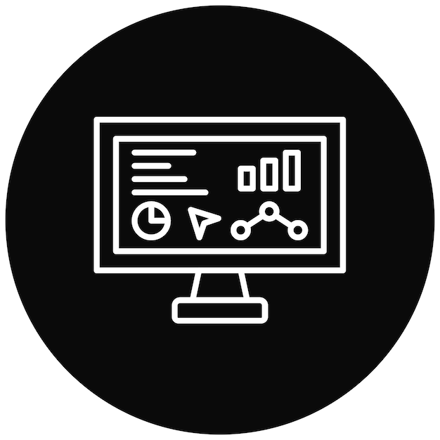 monitoring icon vector image can be used for seo and sem