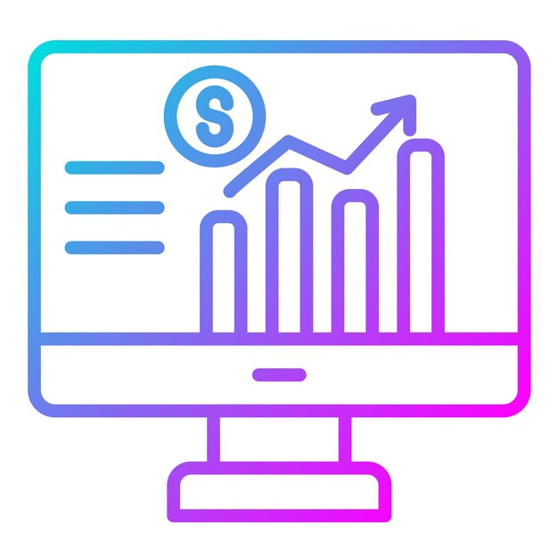Monitoring Sales Vector Illustration Style