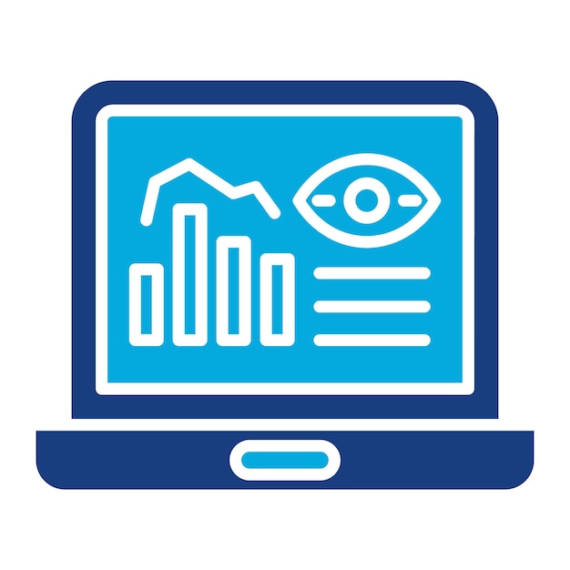 Monitoring Software Duotone Illustration