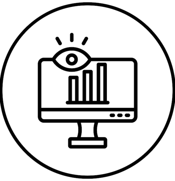 monitoring vector icon illustration of business analytics iconset