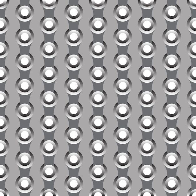 Monochrome bike chains seamless pattern background