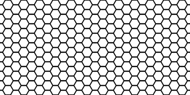 monochrome honey comb simple seamless pattern regular hive cell texture