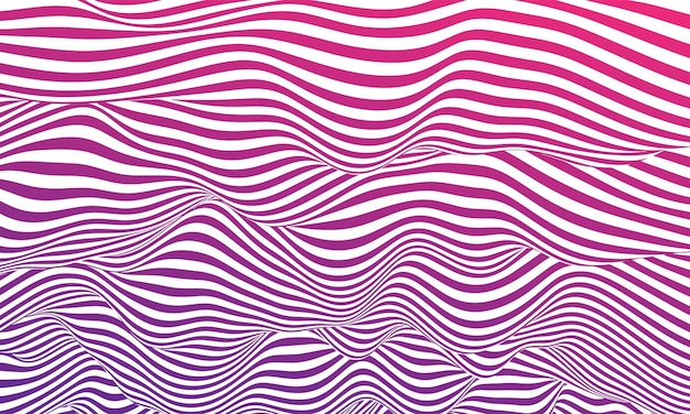 Monochrome wavy wallpaper surface curved lines background design Trendy wave folds pattern texture