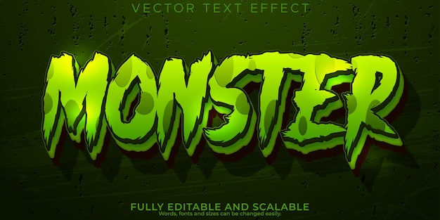 monster text effect editable evil and zombie text style