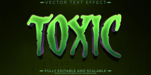 Monster toxic text effect editable horror and scary text style