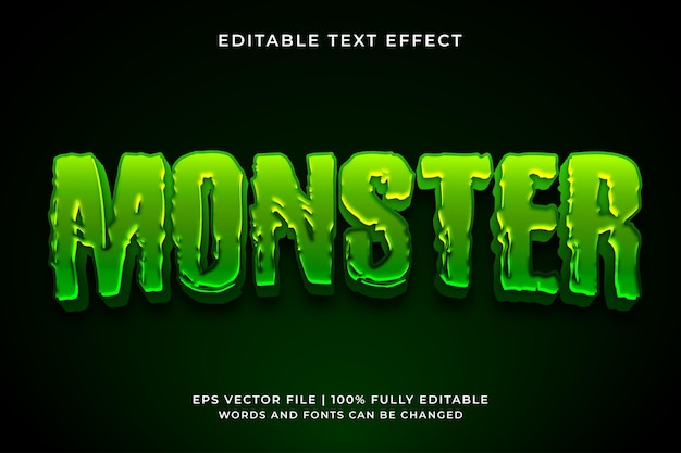 monster zombie horror editable text effect