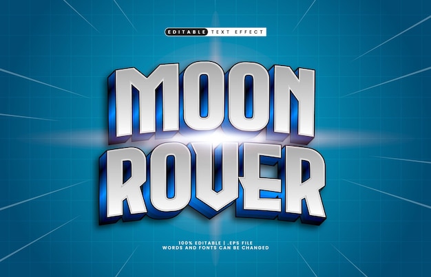 moon rover editable text effect with a planet and star text style
