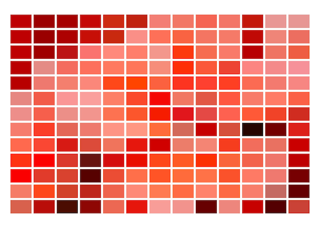 Mosaic red palette featuring handcrafted tints and rich shadows Great for print tests artistic
