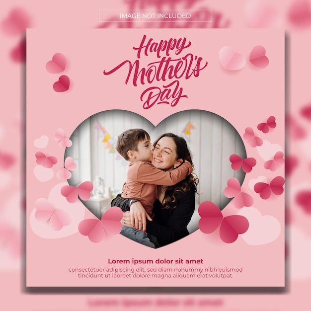 mother's day social media post template design