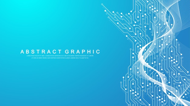 Motherboard vector background with circuit board electronic elements for computer technology