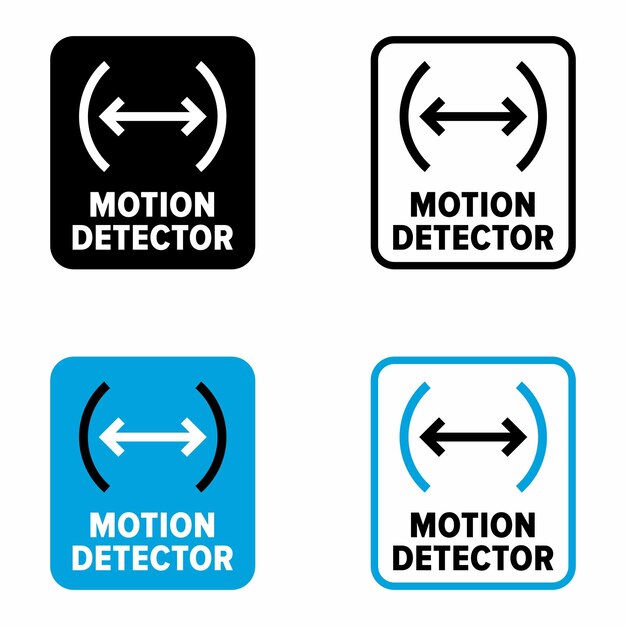motion detector moving object sensor device information sign