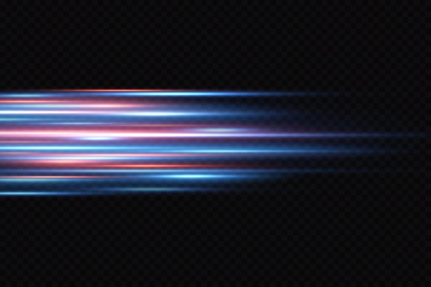 Motion light effect for banners. Blue lines. The effect of speed on a blue background. lines of