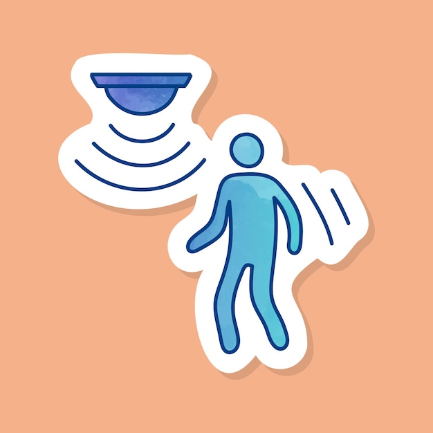 Motion sensor color sticker