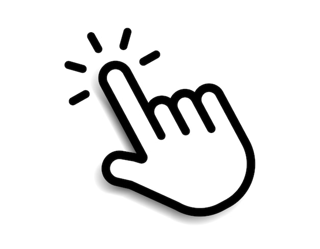 Mouse click cursor set Hand Cursor Click icon Mouse pointer set Arrow cursor Pointer click icon