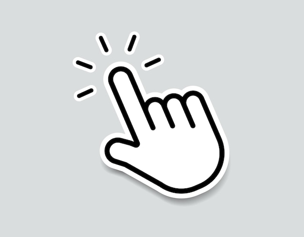 Mouse click cursor set Hand Cursor Click icon Mouse pointer set Arrow cursor Pointer click icon