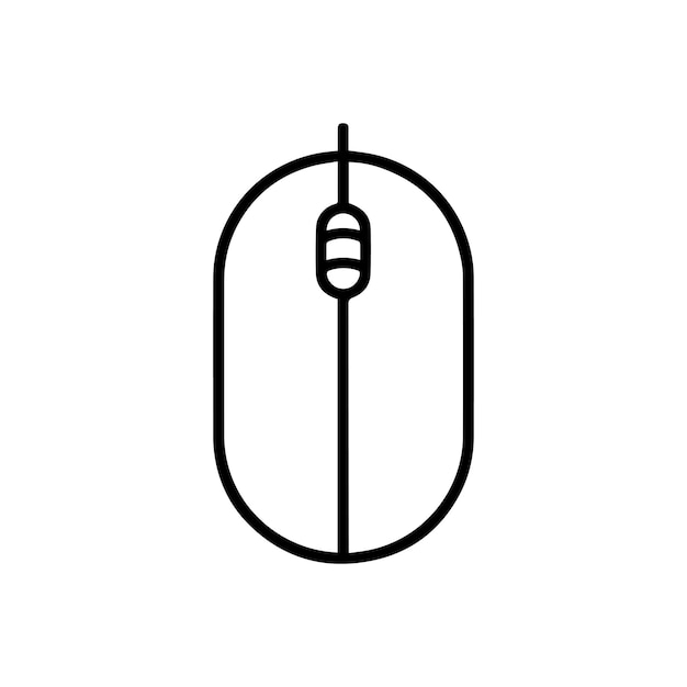 Mouse icon button computer technology arrow outline design