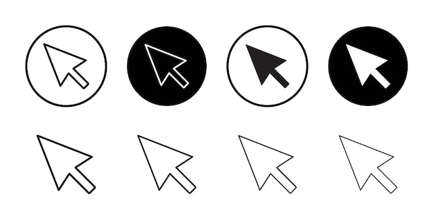 Mouse pointer icon Thin line flat illustration