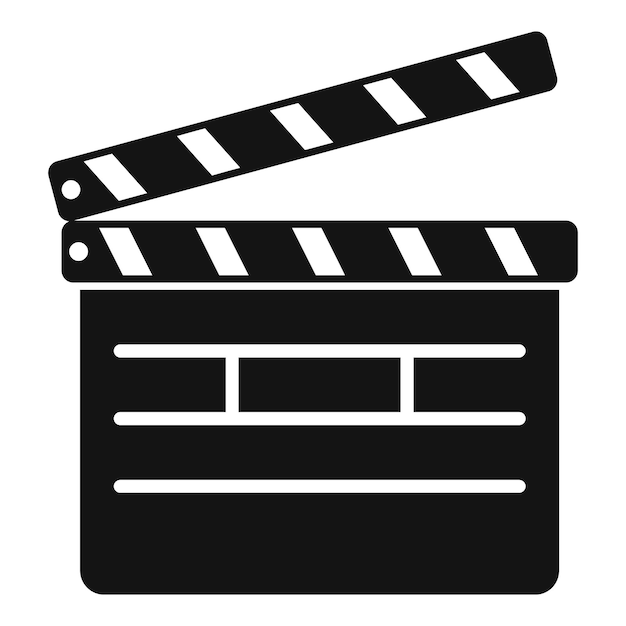 movie clapper icon simple illustration of movie clapper vector icon for web design isolated on white background