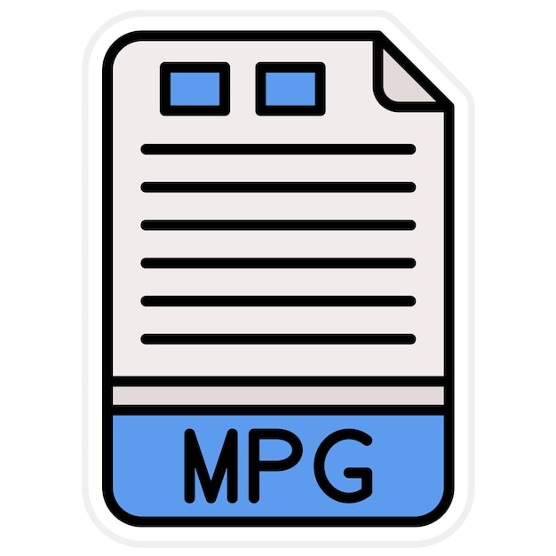 MPG icon vector image Can be used for File Formats